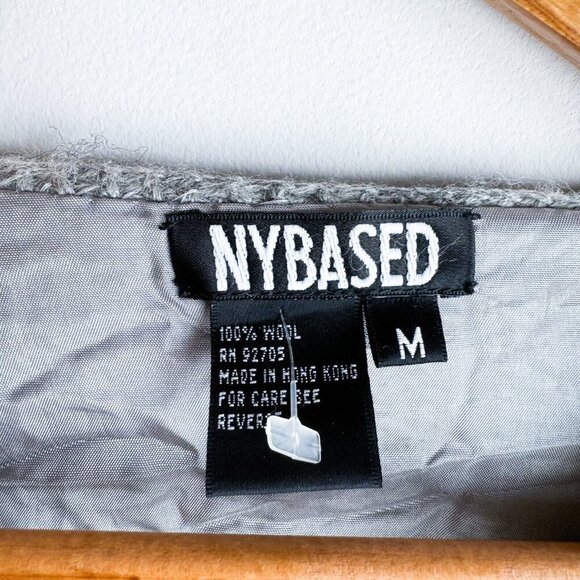 Vintage 90s Gray wool Fully Beaded CardiganM - Picture 8 of 10